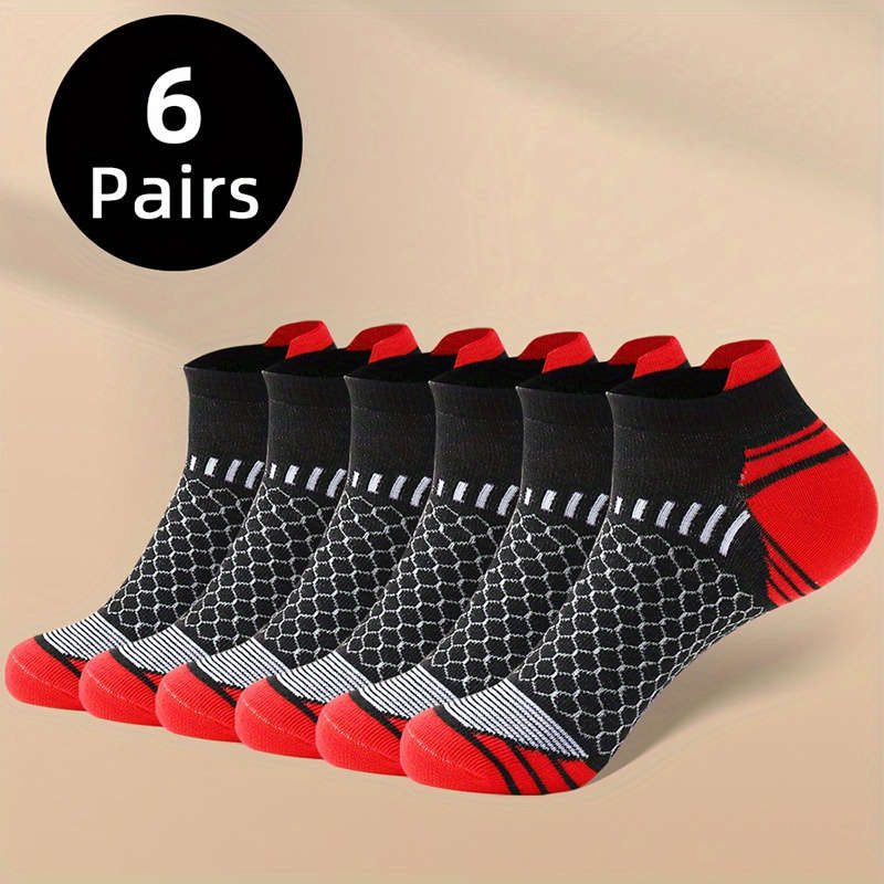 6 Pairs Black One Size High Elastic Socks