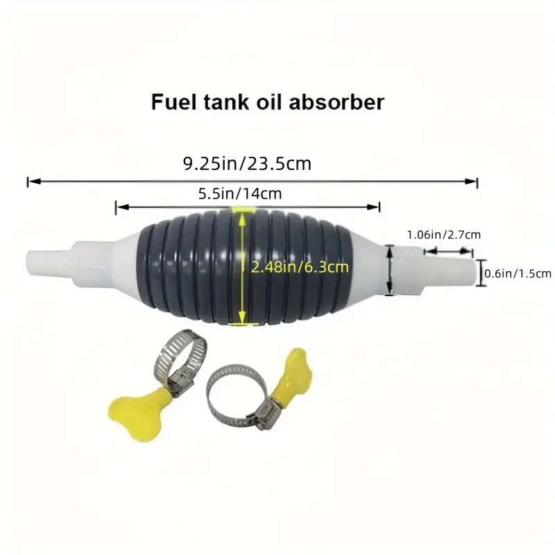 1Set Manual Bulb Rubber Fuel Pump 1 Airbag 2 Buckles Without Hose