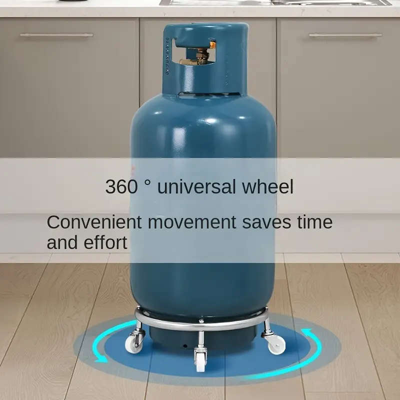 Durable Stainless Steel Gas Cylinder Cart with Wheels