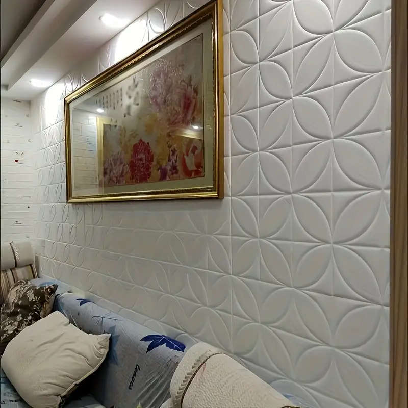 40-Piece 3D Foam Wall Tile Sticker Set
