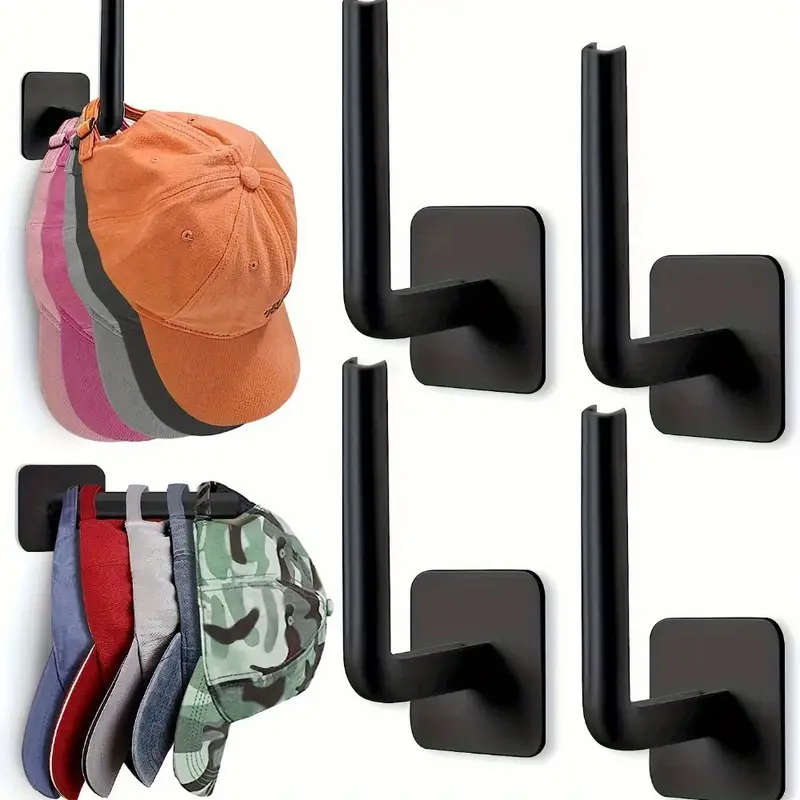 1pc Fashion Wall Mount Hat and Key Hooks Easy Install Self-Adhesive Space-Saving Versatile Organizer