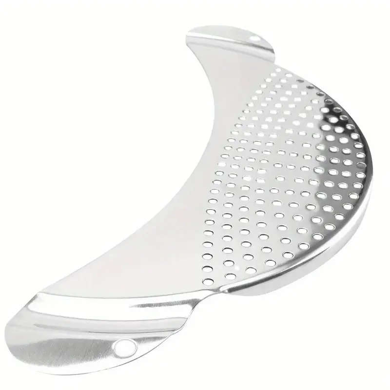 1pc Kitchen Stainless Steel Pot Strainer Hand Held Pot Drainer Fruit Washing Filter