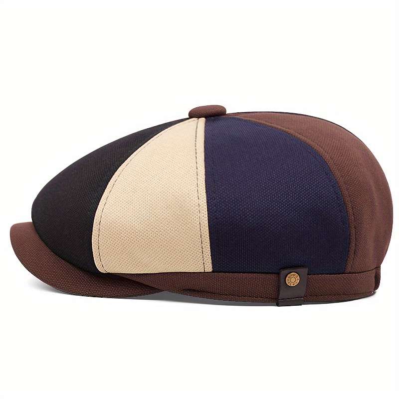 1pc Mixed Color Leisure Sports Cap Hand Washable Dry Clean Men's Woven Textile Sun Hat 1-Pack