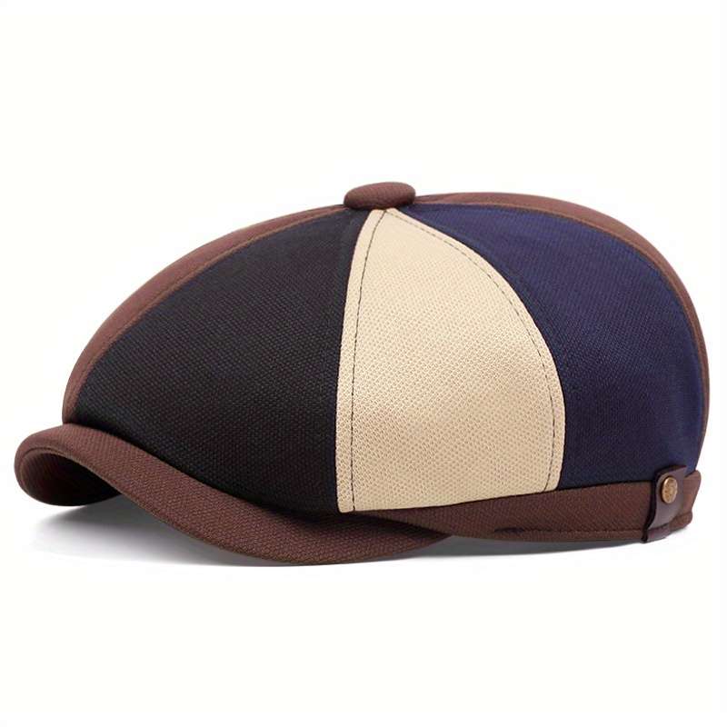 1pc Mixed Color Leisure Sports Cap Hand Washable Dry Clean Men's Woven Textile Sun Hat 1-Pack