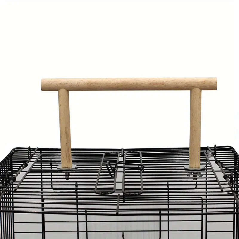 Solid Wood Bird Perch Stand