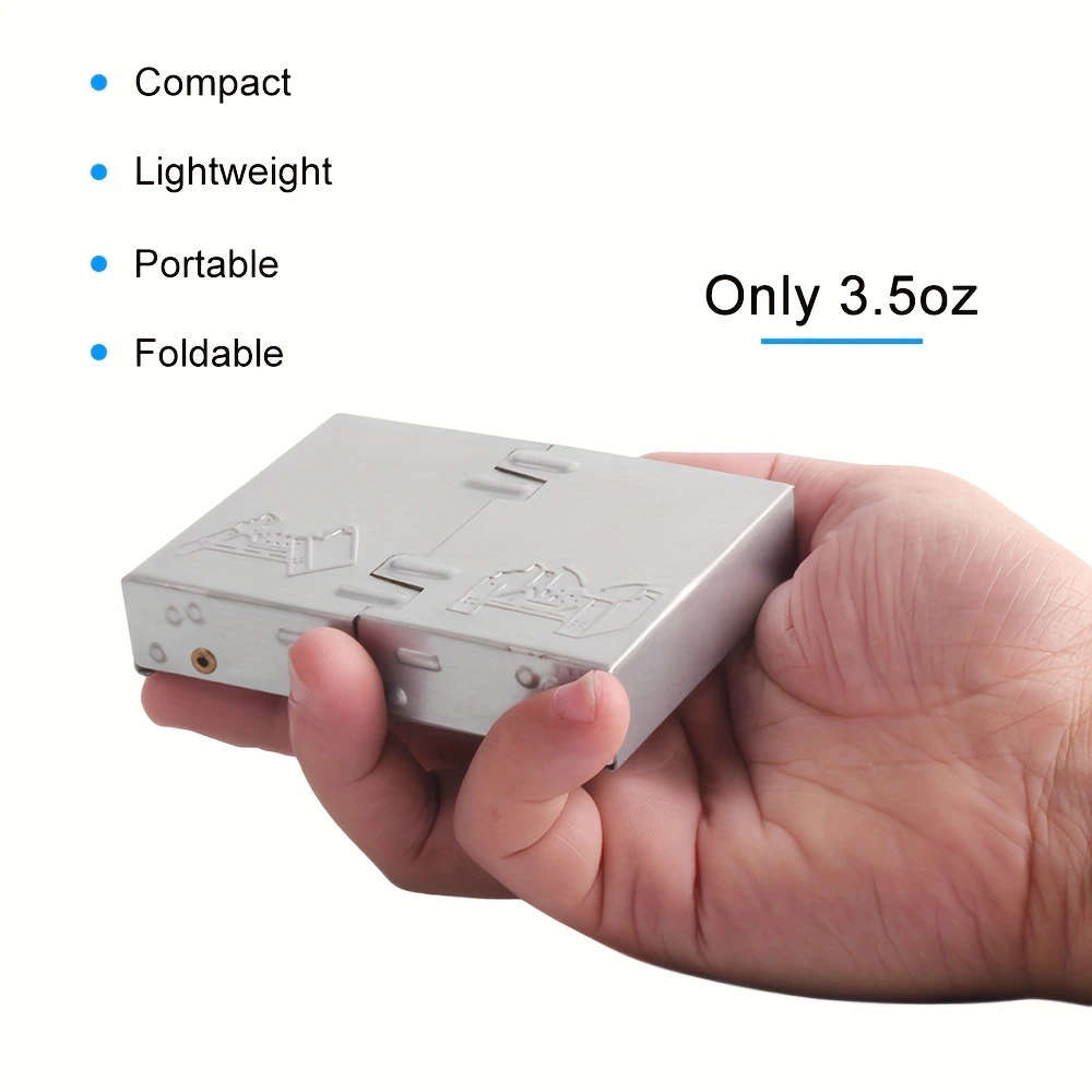 1Pc German Folding Stove Solid Alcohol Fuel Portable Camping Grill Iron Outdoor Cooker With No Ignit