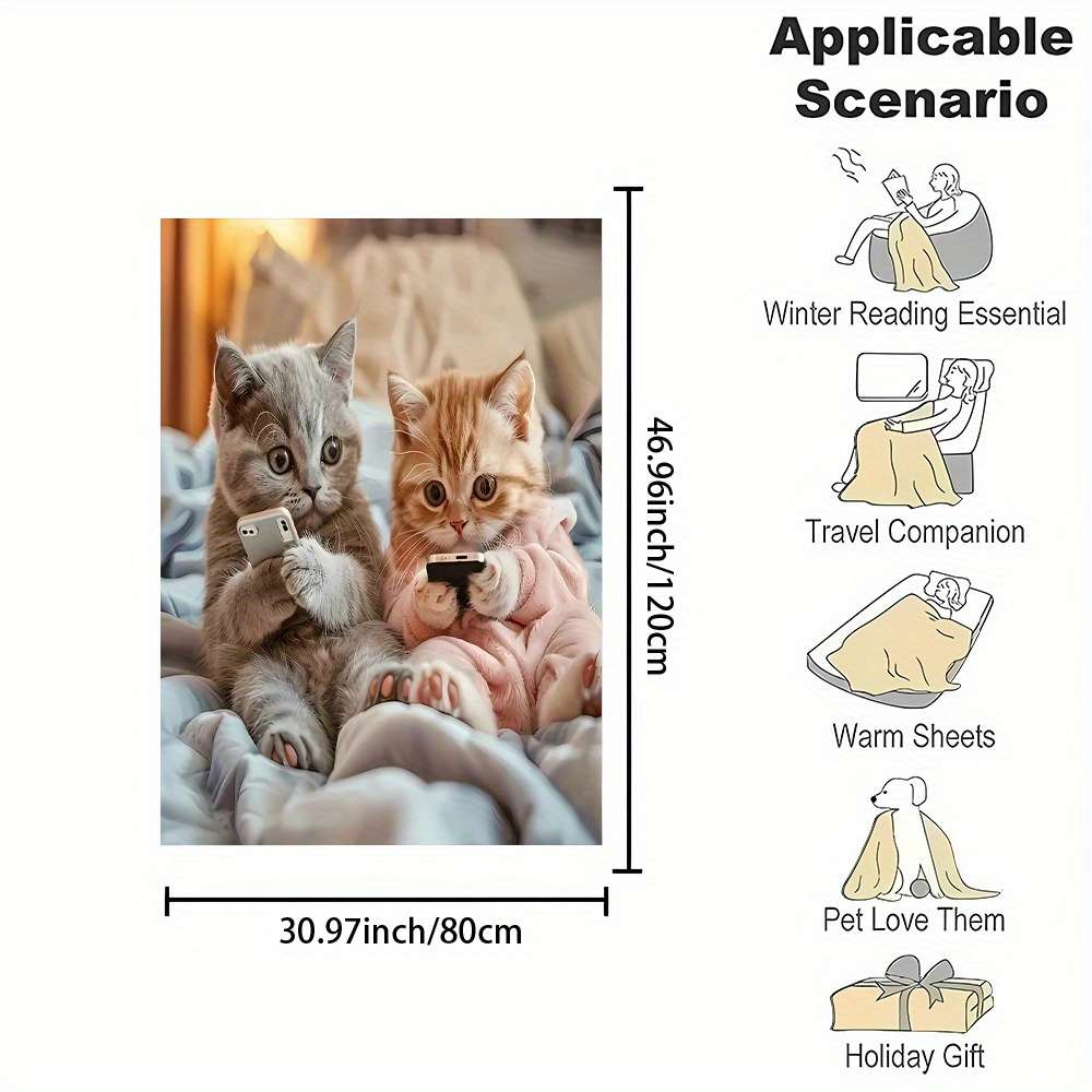 Blanket Color Puppy Blue size 200cmx230cm