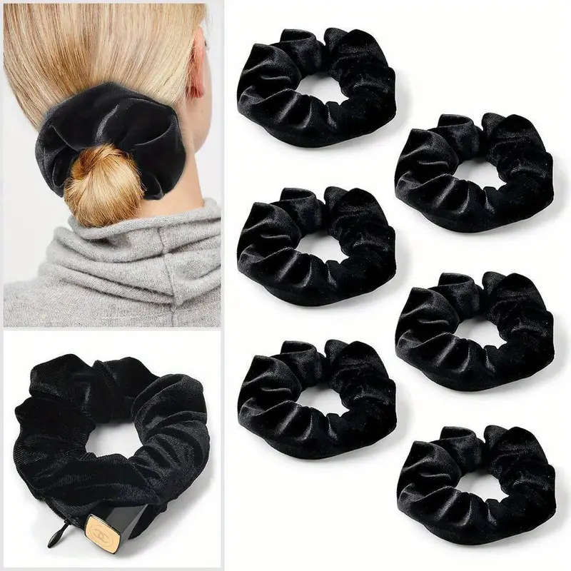 1pc Zipper Scrunchie Hair Tie with Secret Pocket