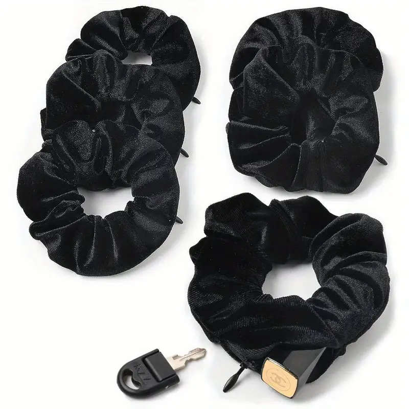 1pc Zipper Scrunchie Hair Tie with Secret Pocket