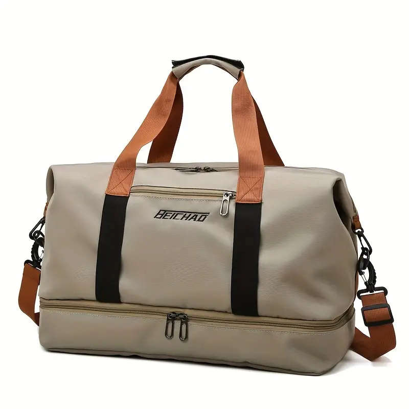 Extra Large Waterproof Travel Duffel Bag with Dry  Wet Separation Lightweight Spacious Handbag