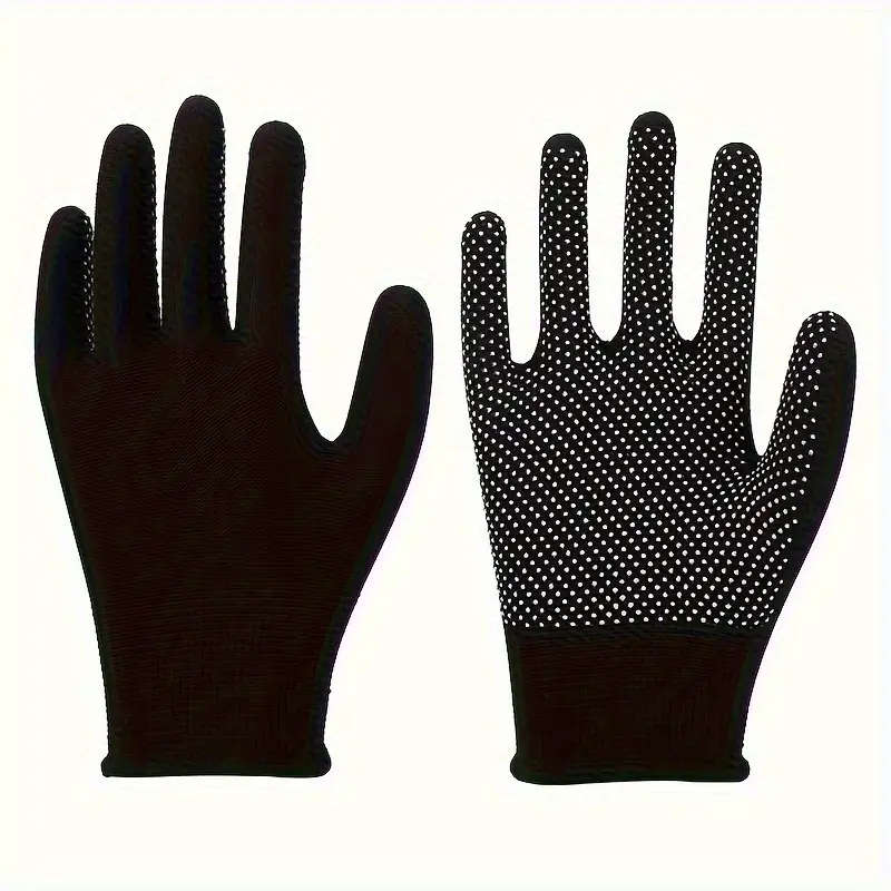 12pcs 6Pairs of Premium Breathable Work Gloves Slip-Resistant Made of Lead-Free Plastic Suitable for