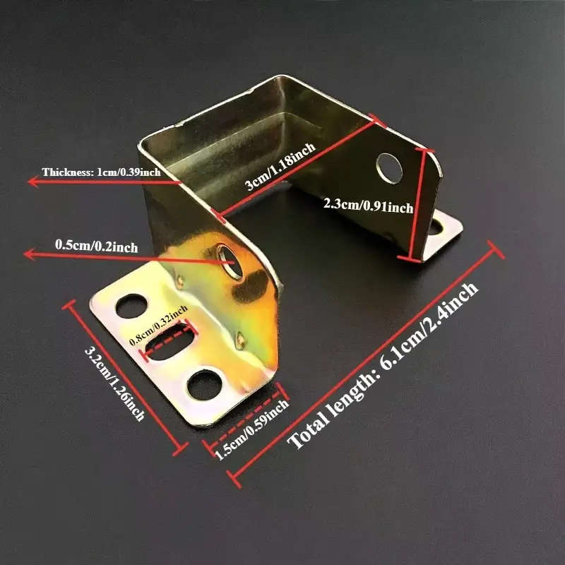 4pcs Heavy-Duty Metal Bed Frame Brackets Golden Corner Support Hooks for Furniture Stability