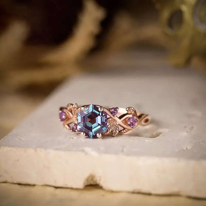 Rose Ring with Stones