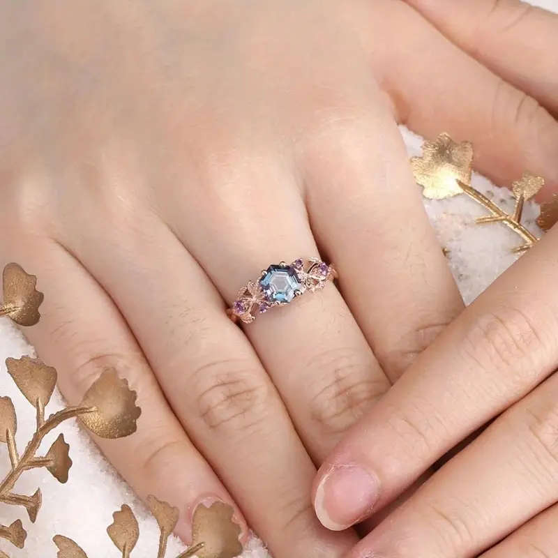 Rose Ring with Stones