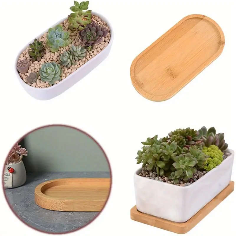 4pcs Serving Tray Bamboo Tray Storage Tray Bamboo Serving Plate Bamboo Tray Decorative Tray Bathroom