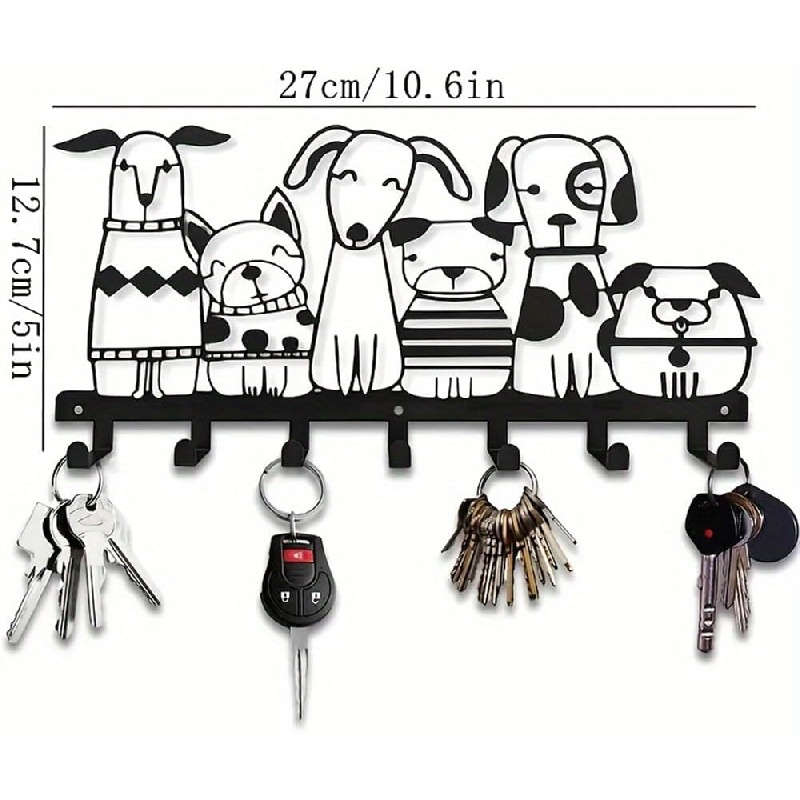 Charming Rustic Metal Key And Hat HookEasy to Install Wall Mount Hook for Home Kitchen