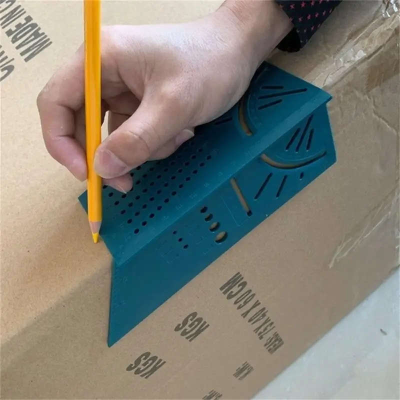 3D Angle Ruler for Woodworking Precision Linear Measurement Tool 45-90 Degree Marking Guide Durable