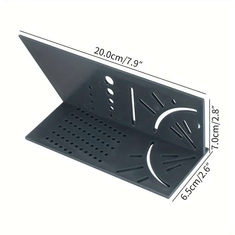 3D Angle Ruler for Woodworking Precision Linear Measurement Tool 45-90 Degree Marking Guide Durable