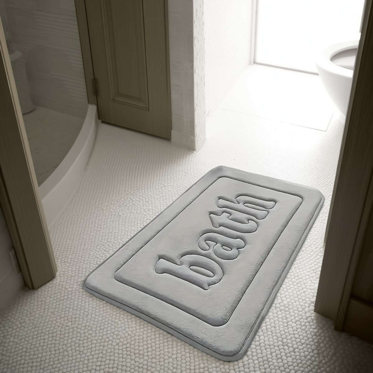 1Pc Light Gray 40x60cm 15.7x23.6inch Floor Mat