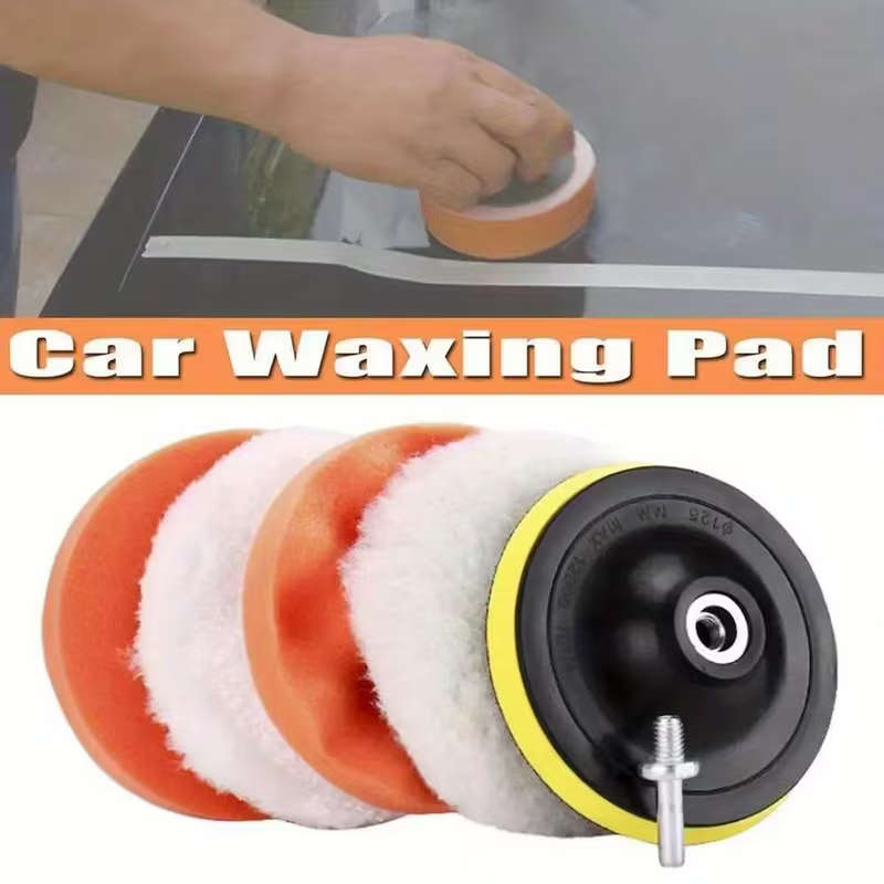 6pcs Car Polishing Kit 7.62 cm Soft Wool Pad