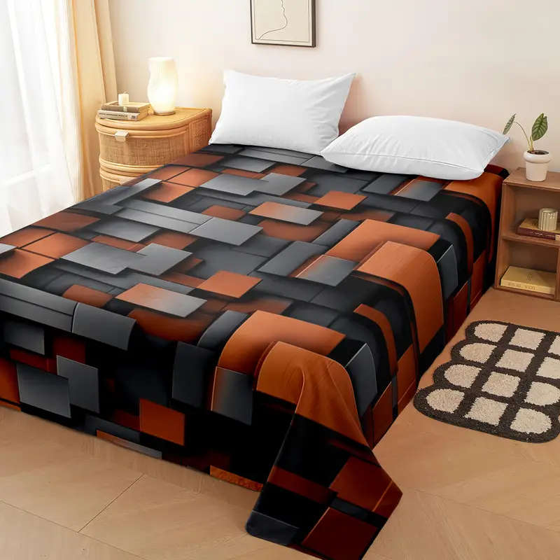 1 Piece Geometric Print Sheet Set Does Not Include Pillowcases And Pillow Inserts 229cm*259cm