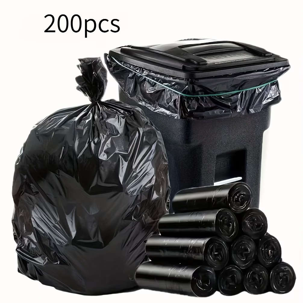 5 Rolls Of 200 Thick Black Handheld Garbage Bags