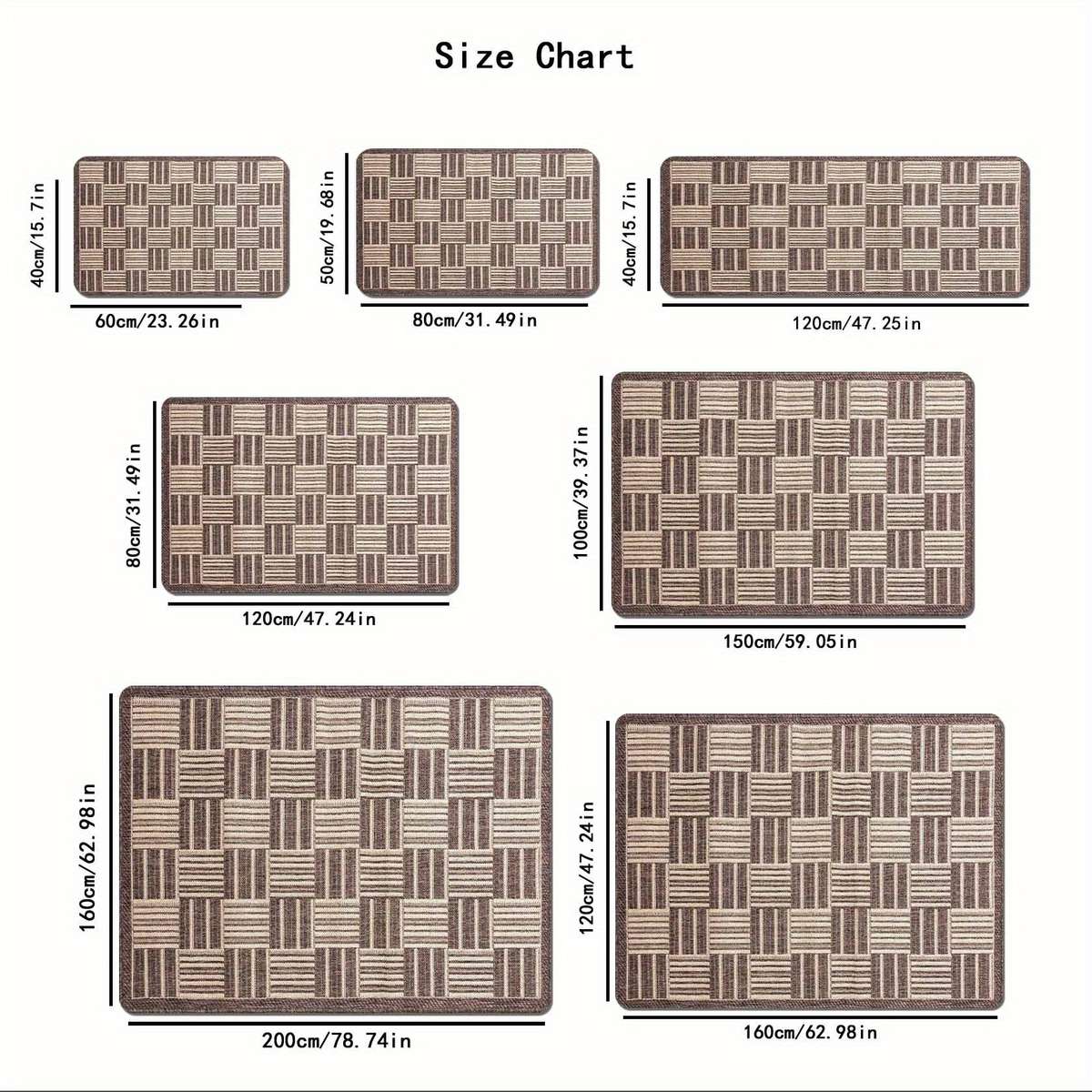 1Pc 80x120cm 31.49x47.25 Floor Mat