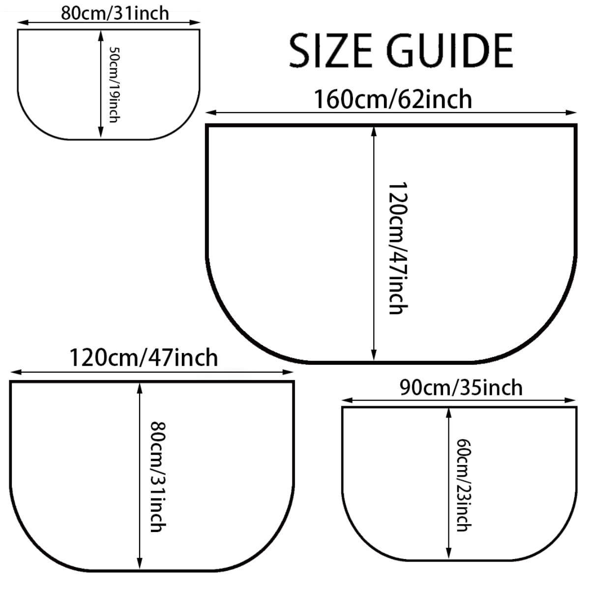 1Pc 50x80cm 19x31inch Floor Mat