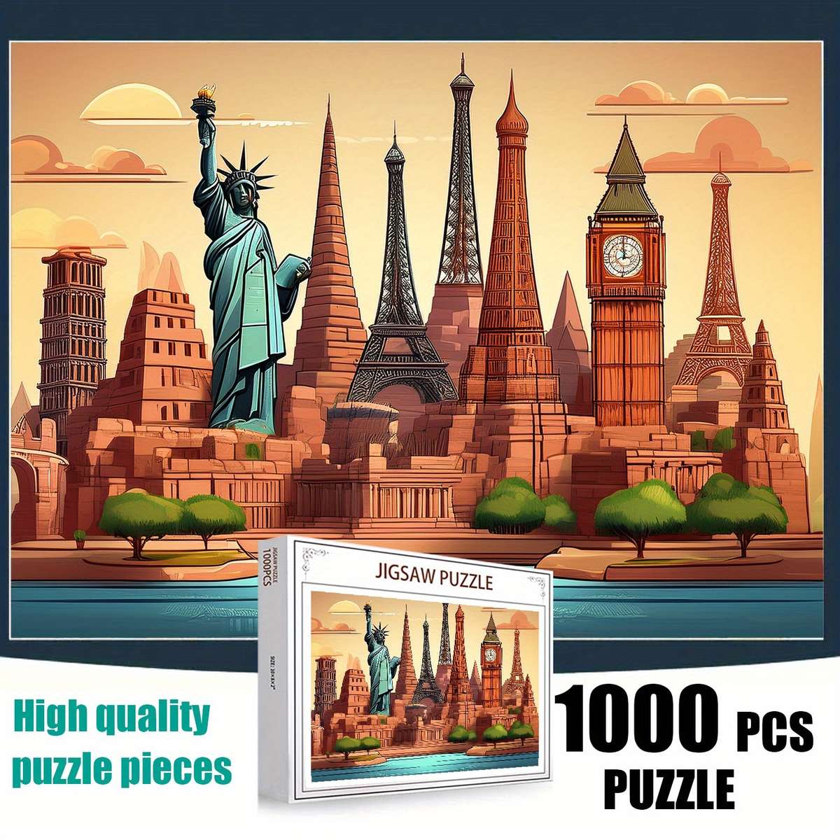 1000 Piece Mini Paper Jigsaw Puzzle