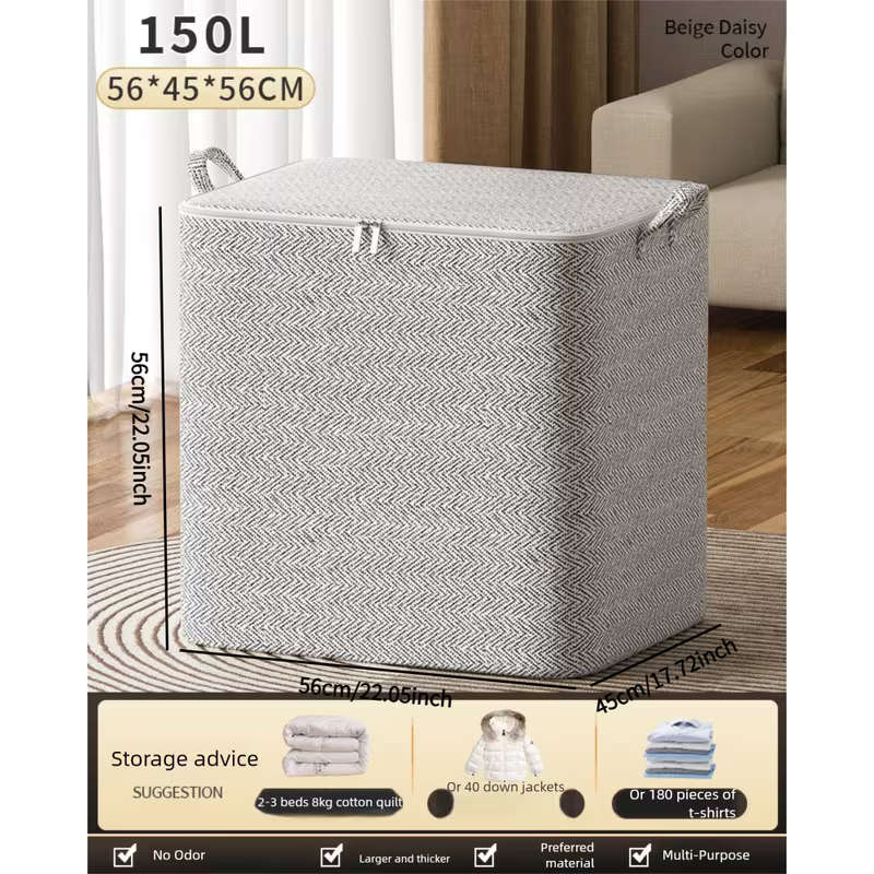 150L Large Capacity Non-Woven Fabric Storage Bag