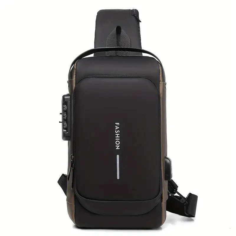 1 Piece Men's Anti-Theft Combination Lock Chest Bag