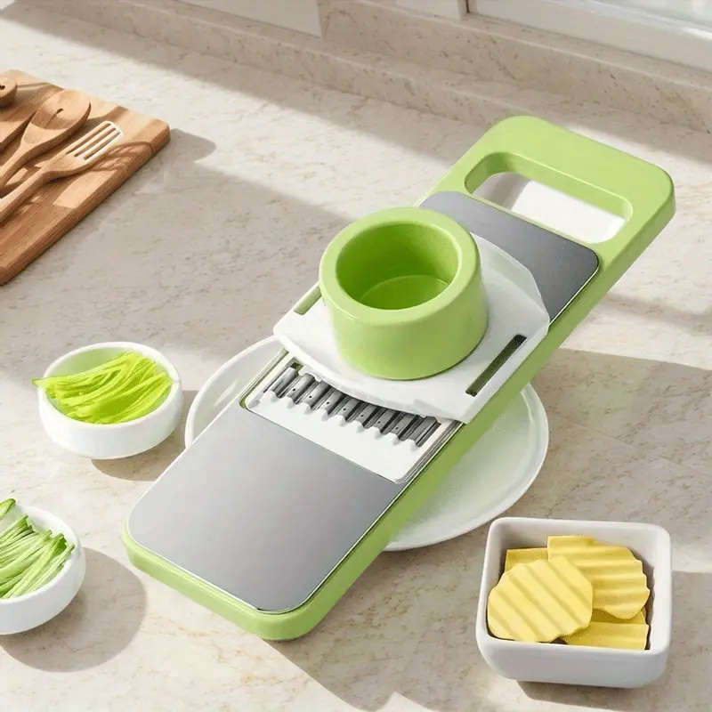 7pcs Professional Grade Kitchen Tools Stainless Steel Slicer with Replaceable Blade Thick and