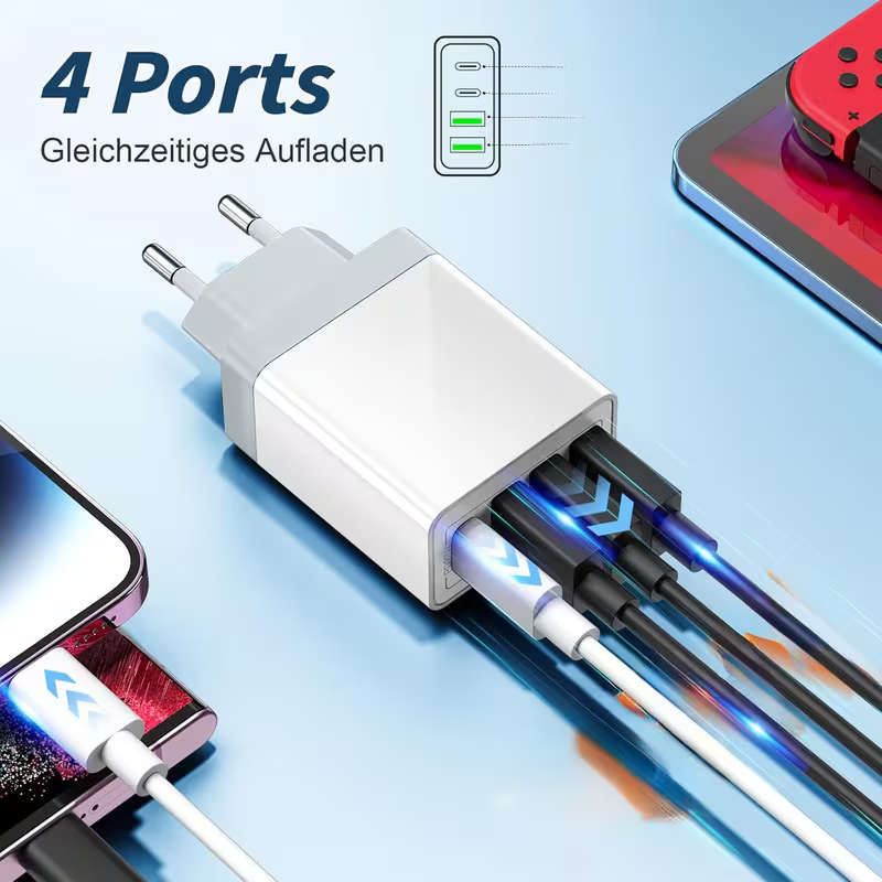 4in1 USB Power Adapter Wall Charger