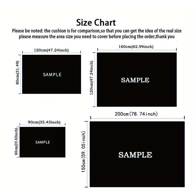 1Pc 59x78inch 150x200cm Floor Mat