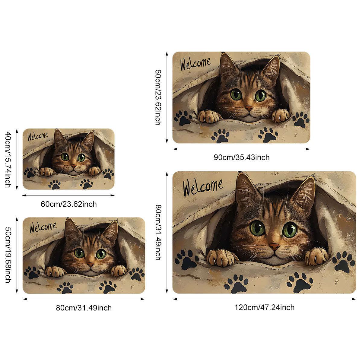 1Pc 60x90cm 23.62x35.43inch Floor Mat