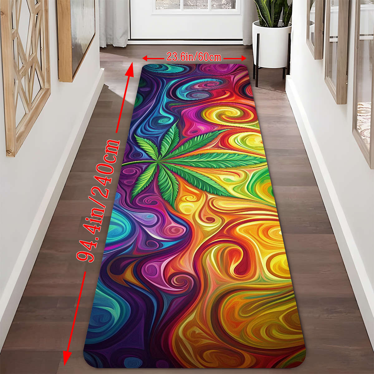 1Pc Mixed Color 24x118inch 60x300cm Floor Mat