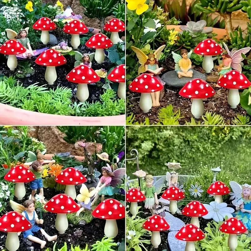 8 Solar Mushroom Lights