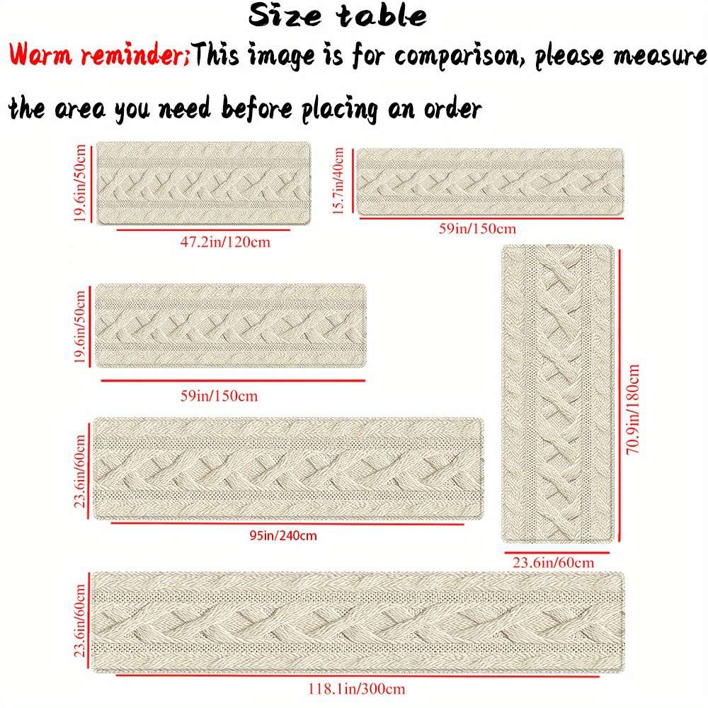 1Pc 24x118inch 60x300cm Floor Mat