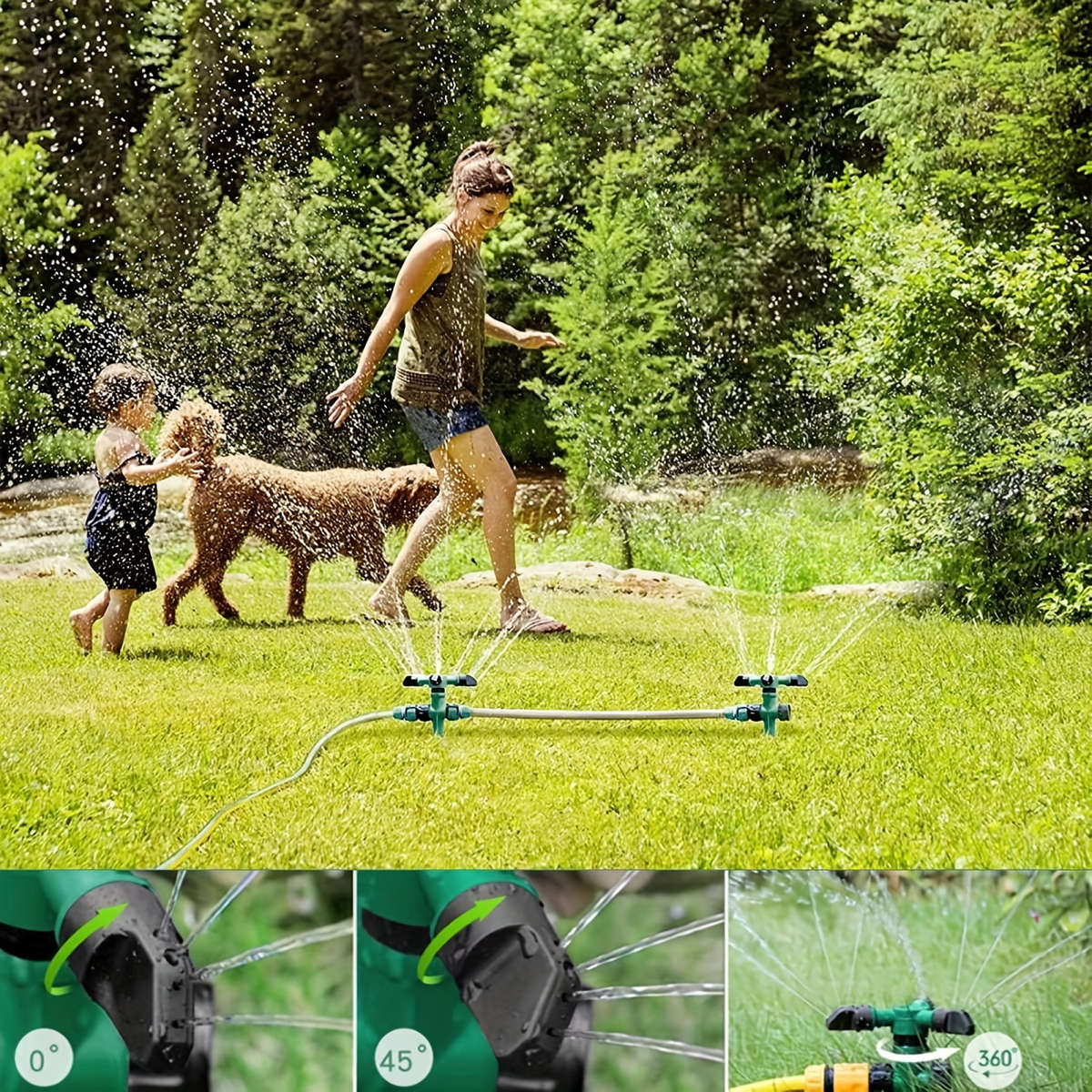 4Pcs Rotating Lawn Sprinklers