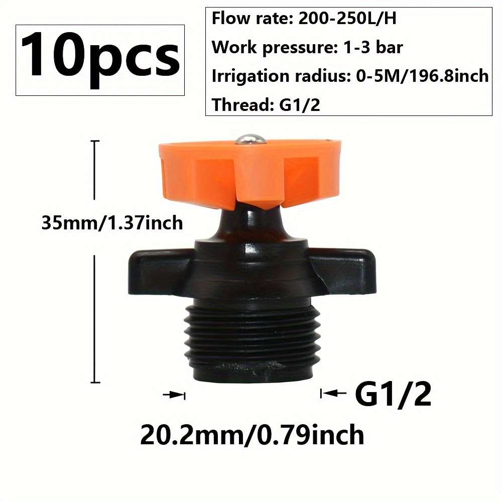 10Pcs Rotating Automatic Sprinkler Nozzles