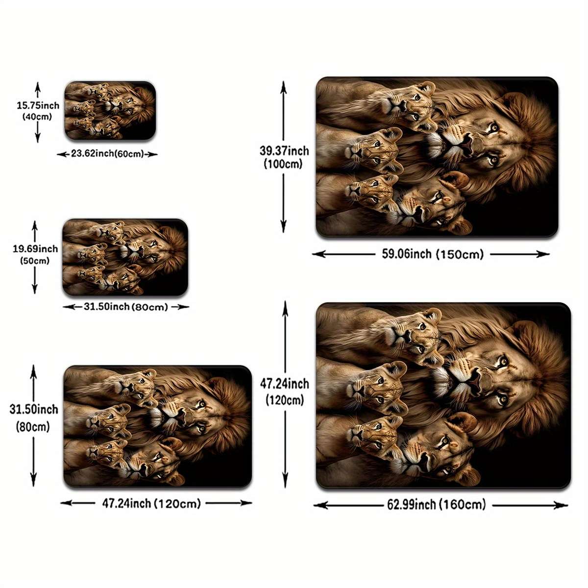 1Pc 120x160cm Floor Mat