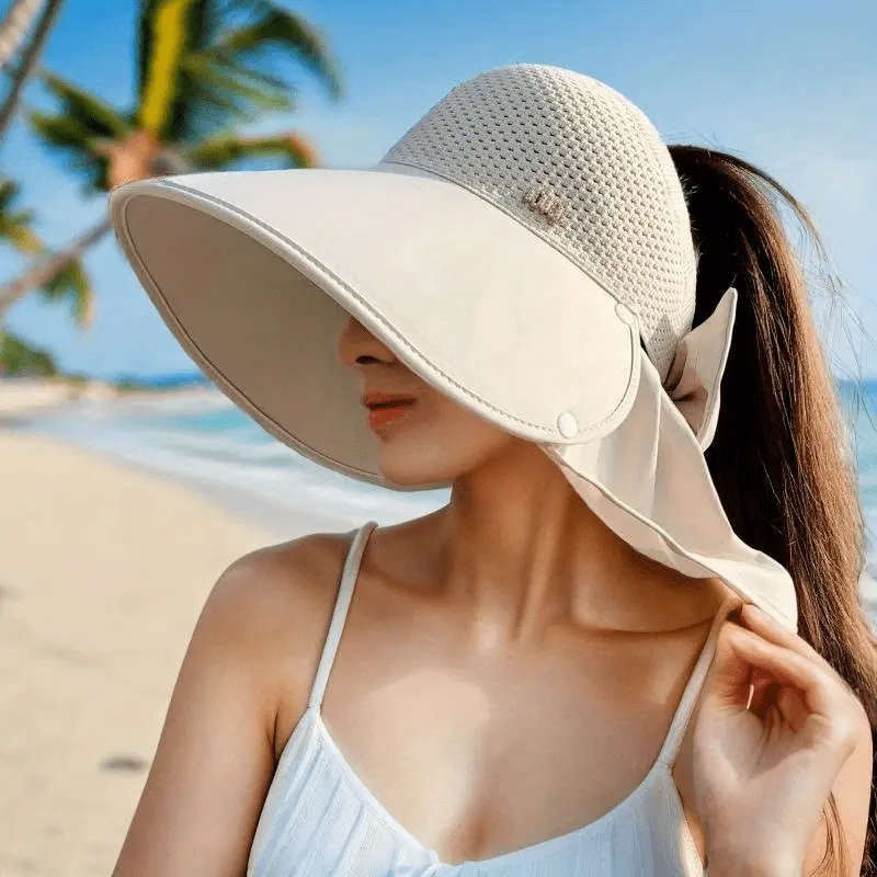 Women's Wide-Brimmed Sun Hat White