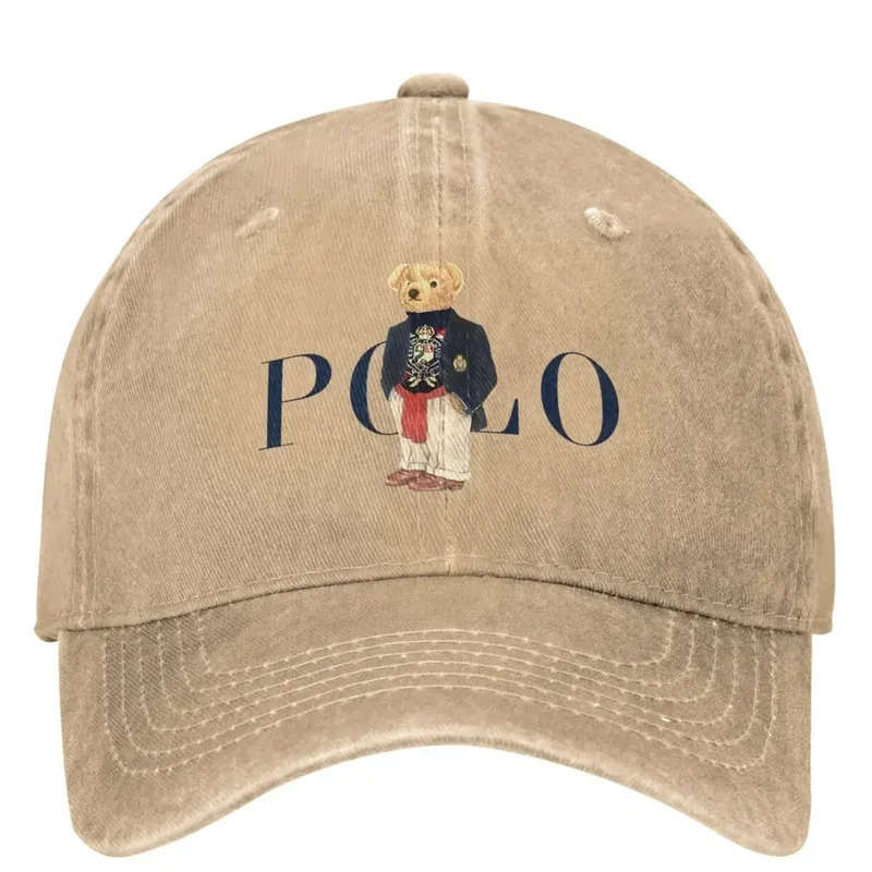 Kawaii Bear Polo Denim Baseball Cap