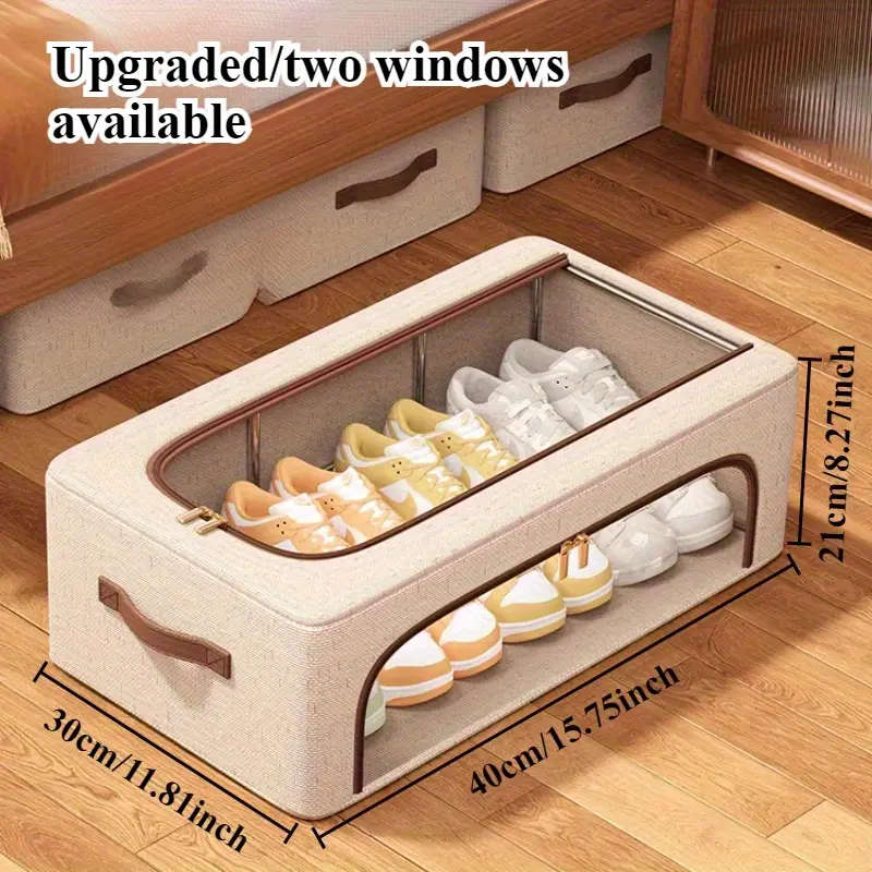 1PCFoldable Shoe Box With Dual Windows