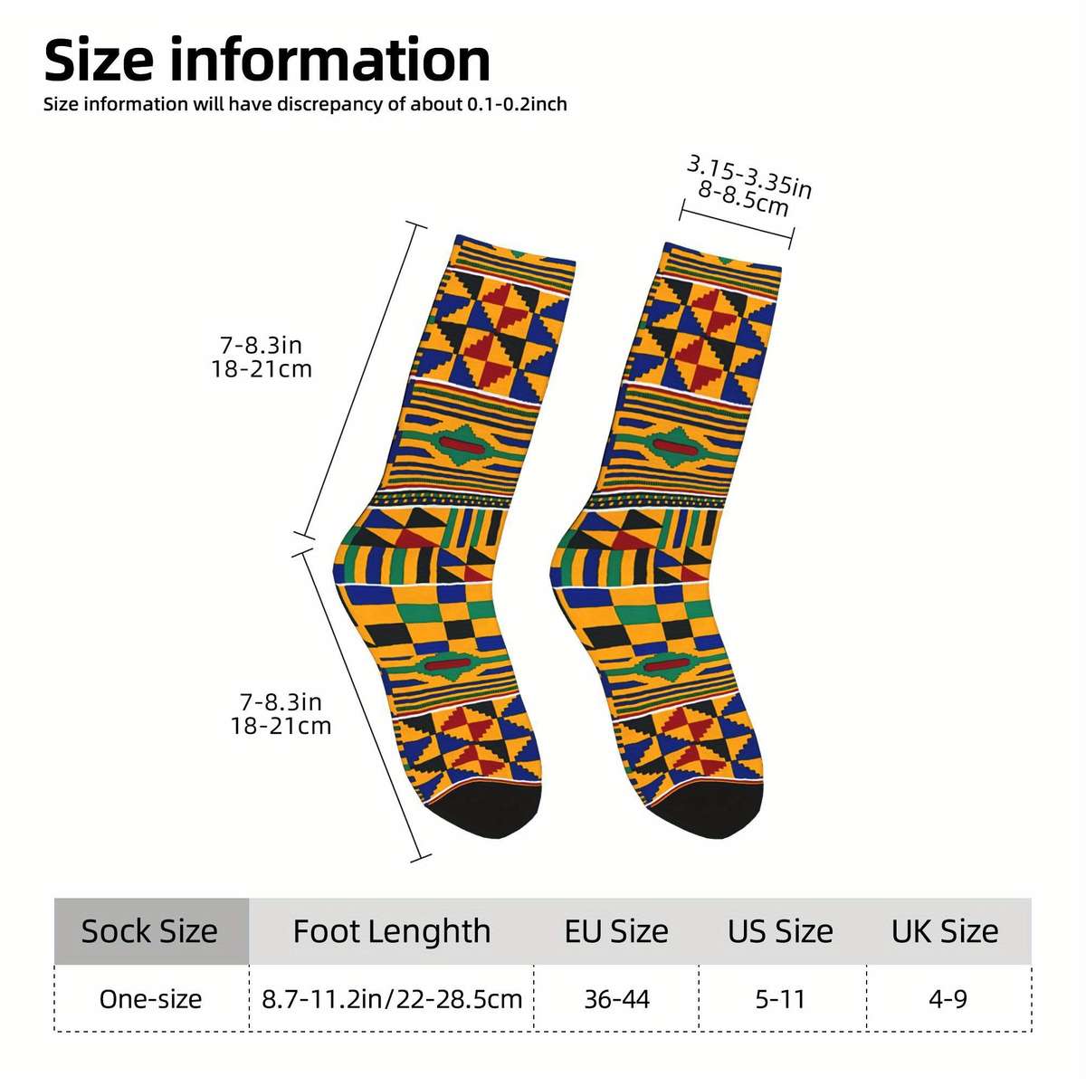 1 Pair Multicolor One Size Socks