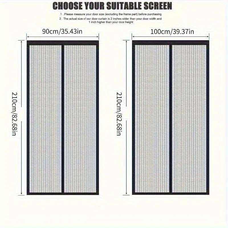 Self-Closing Magnetic Mosquito Net Door 90*210cm