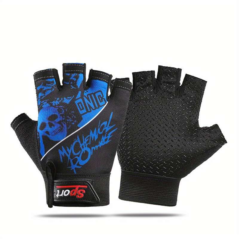 1 Pair Blue One Size Outdoor Sports Gloves