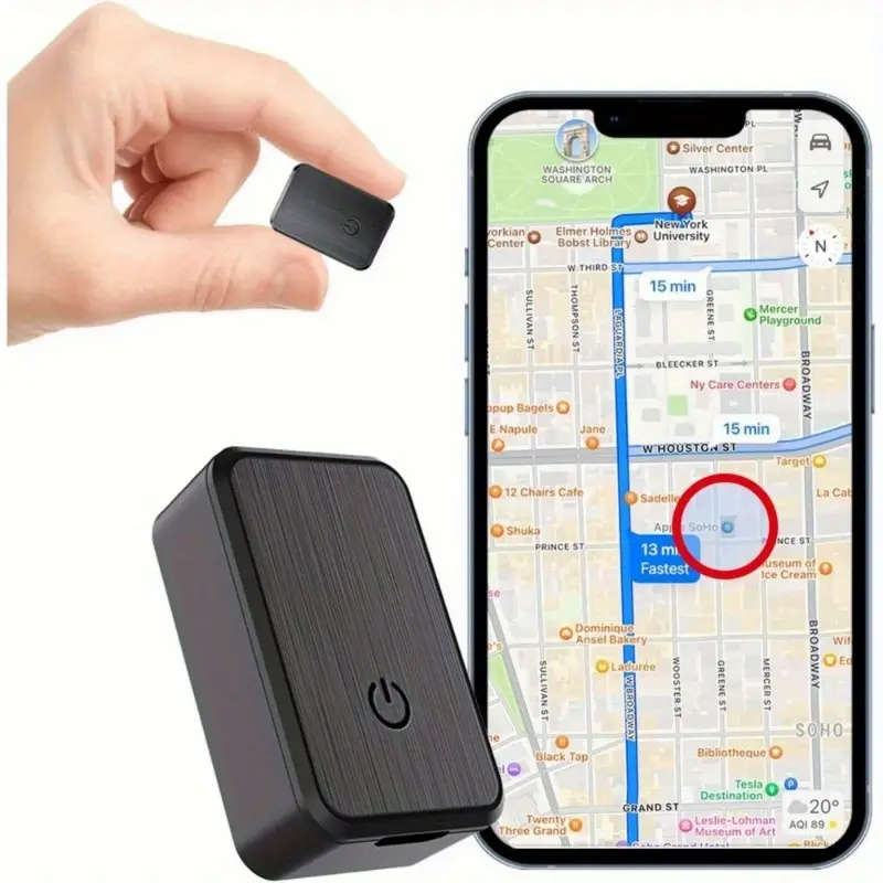1pc Accessory Portable Real-Time Vehicle Tracking System USB Charging 6V Operating Voltage ABS
