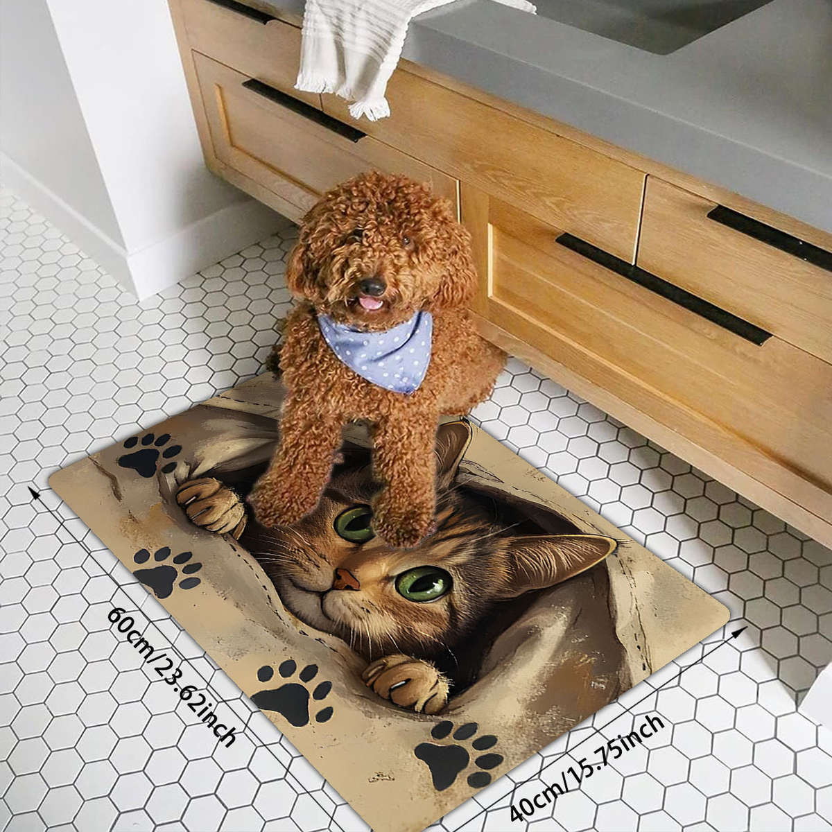 1Pc 60x90cm 23.62x35.43inch Floor Mat