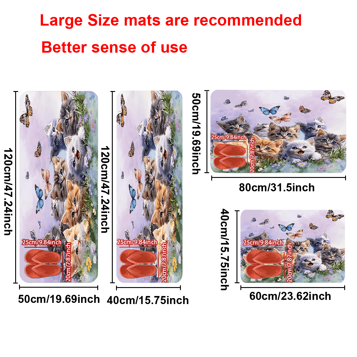 1Pc 19.69x31.5inch 50x80cm Floor Mat